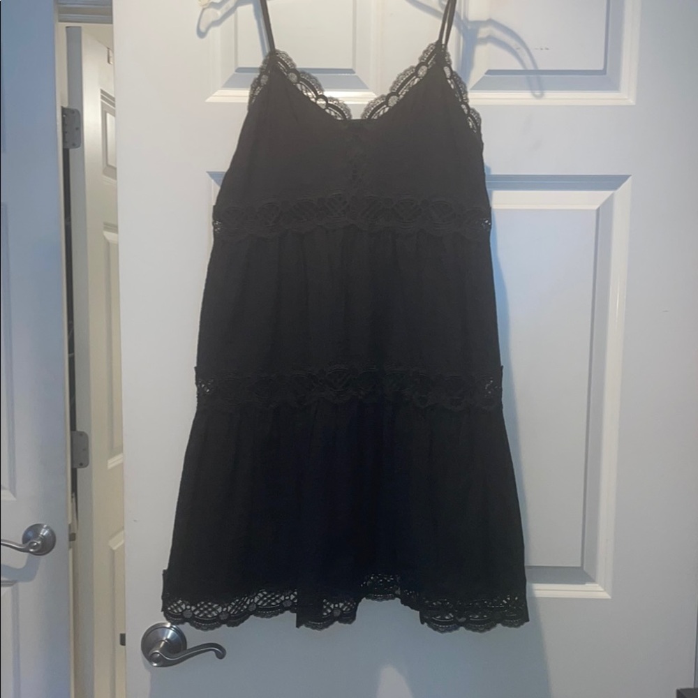 NWOT Express Black Dress with Lace Detail